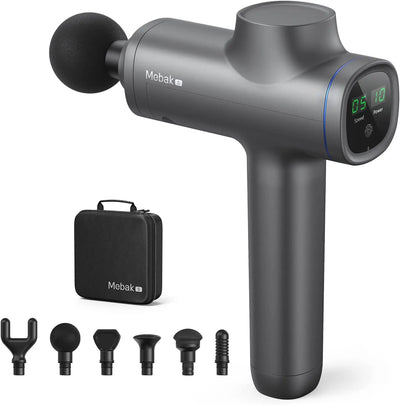 Mebak 5, tragbare Massagepistole, Tiefengewebemassagegerät, tragbares elektrisches Körpermuskelmassagegerät, leichte Percussion-Massagepistole