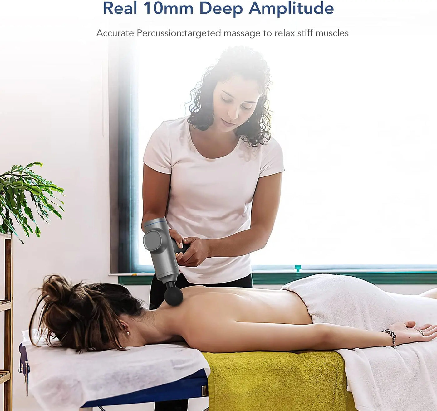 Mebak 5, tragbare Massagepistole, Tiefengewebemassagegerät, tragbares elektrisches Körpermuskelmassagegerät, leichte Percussion-Massagepistole