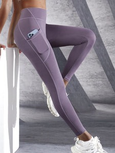 Damen Leggings - Stretch Yoga Hosen mit Taschen