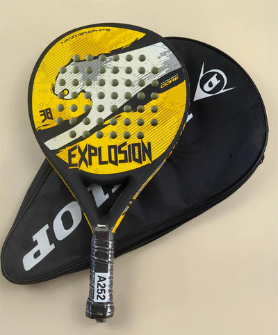 Padel-Tennisschläger, Paddel-Tennisschläger aus Kohlefaser mit EVA-Memory-Flex-Schaumkern, leichtes Padelschläger für Pop-Tennis