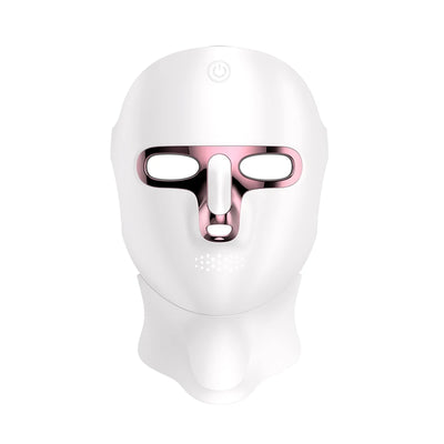 LED-Maske für Gesicht und Hals, 7 Farben, Photon-Haut, Schönheit, rotes Licht, Gesichtsmaske, Hautverjüngung, kabellose wiederaufladbare Licht-Gesichtsmaske
