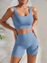 Lade das Bild in den Galerie-Viewer, Nahtlose Ripp-Yoga-Sets für Damen – 2-teiliges Fitness-Outfit
