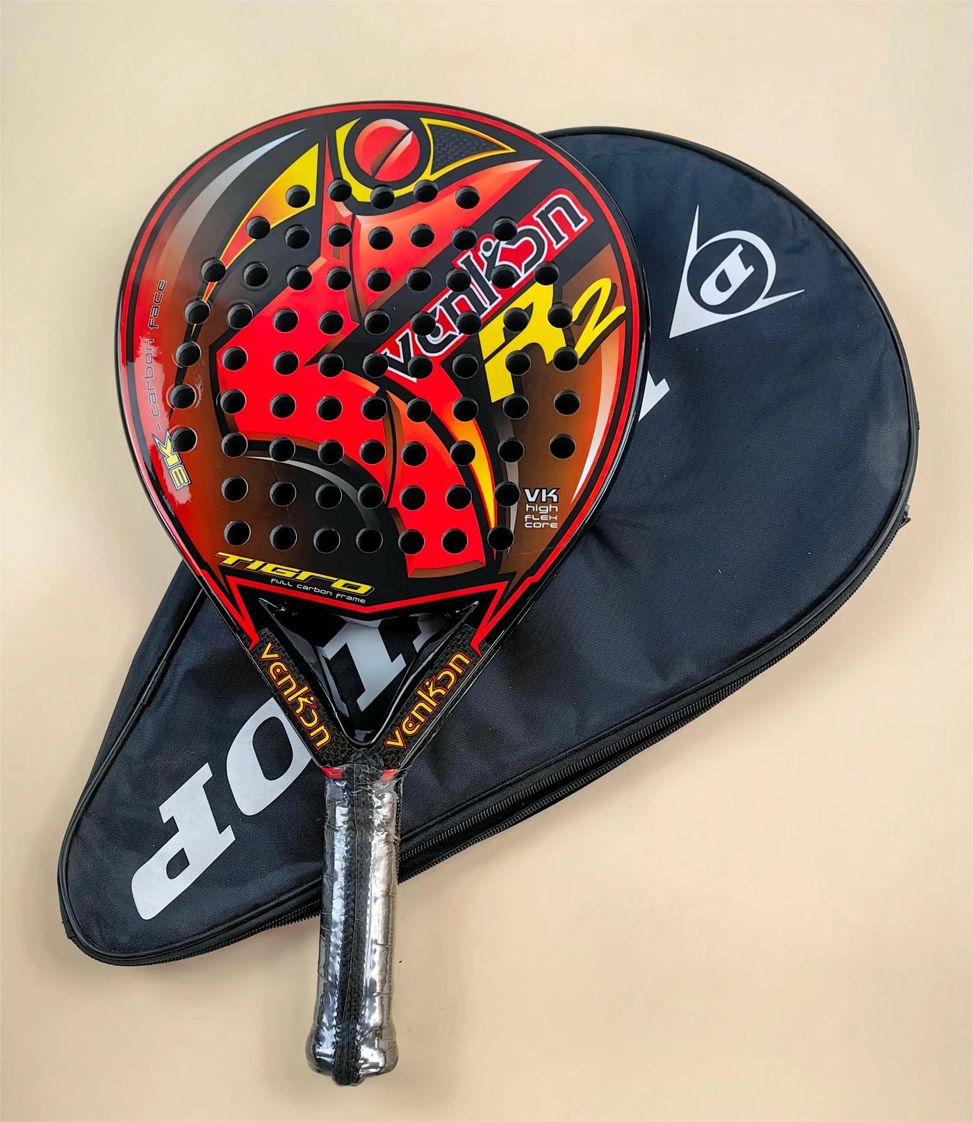 Padel-Tennisschläger, Paddel-Tennisschläger aus Kohlefaser mit EVA-Memory-Flex-Schaumkern, leichtes Padelschläger für Pop-Tennis