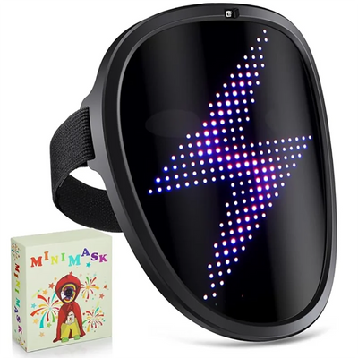 LED-Maske mit Gestenerkennung, elektronische leuchtende Kindermaske für Halloween, Party, Festival, Leistung, leuchtende Kindermaske