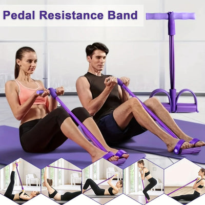 Elastisches Widerstands band für Yoga-Pedal traktion, 8-förmiger Griff, Fitness-Widerstands band, geeignet für Bauch/Taille/Arm/Bein