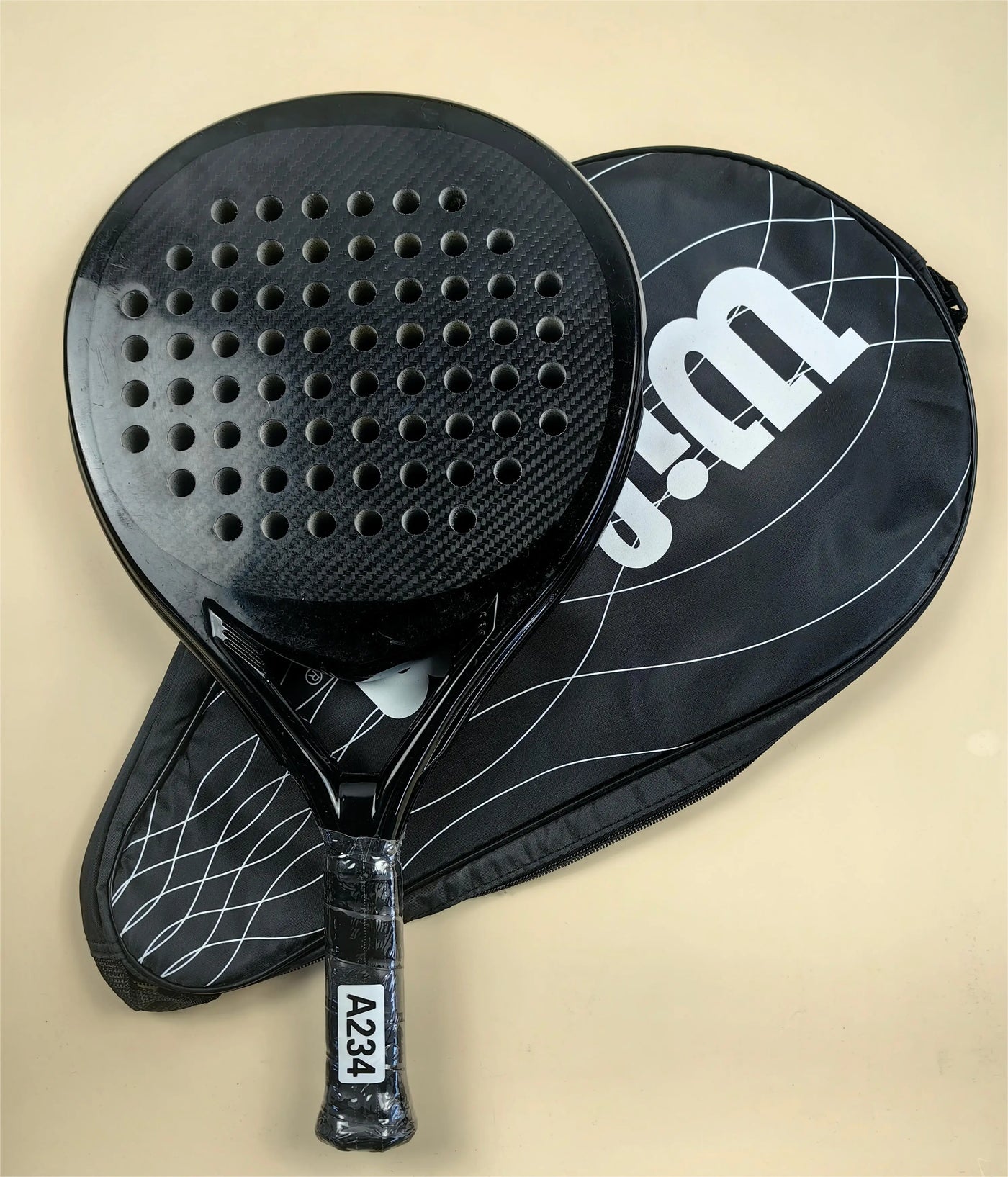 Padel-Tennisschläger, Paddel-Tennisschläger aus Kohlefaser mit EVA-Memory-Flex-Schaumkern, leichtes Padelschläger für Pop-Tennis