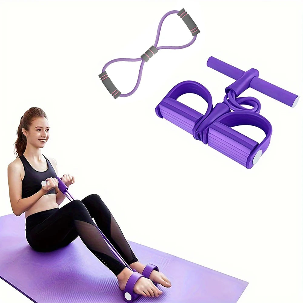 Elastisches Widerstands band für Yoga-Pedal traktion, 8-förmiger Griff, Fitness-Widerstands band, geeignet für Bauch/Taille/Arm/Bein
