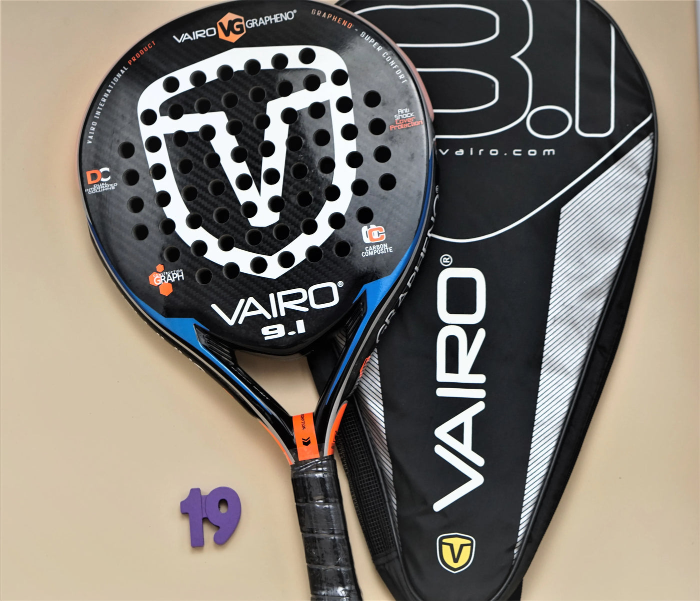 Padel-Tennisschläger, Paddel-Tennisschläger aus Kohlefaser mit EVA-Memory-Flex-Schaumkern, leichtes Padelschläger für Pop-Tennis