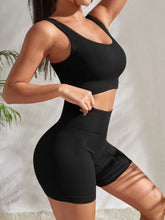 Lade das Bild in den Galerie-Viewer, Nahtlose Ripp-Yoga-Sets für Damen – 2-teiliges Fitness-Outfit
