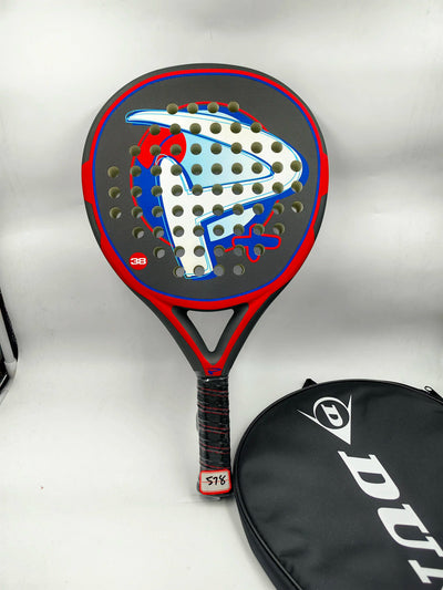 Padel-Tennisschläger, Paddel-Tennisschläger aus Kohlefaser mit EVA-Memory-Flex-Schaumkern, leichtes Padelschläger für Pop-Tennis