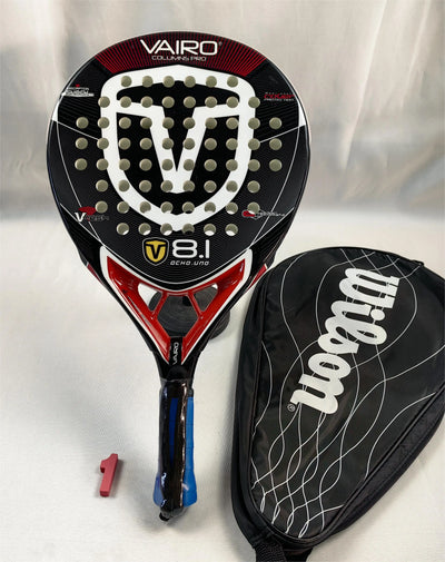 Padel-Tennisschläger, Paddel-Tennisschläger aus Kohlefaser mit EVA-Memory-Flex-Schaumkern, leichtes Padelschläger für Pop-Tennis