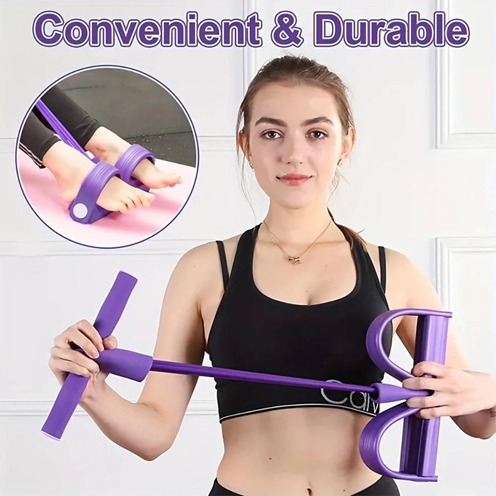 Elastisches Widerstands band für Yoga-Pedal traktion, 8-förmiger Griff, Fitness-Widerstands band, geeignet für Bauch/Taille/Arm/Bein